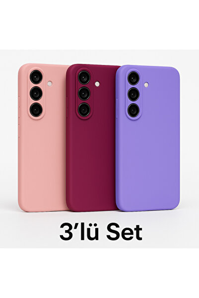 Hatreds Samsung Galaxy S25 FE Kılıf İçi Süet Soft Renkli Silikon Kapak + Tam ...