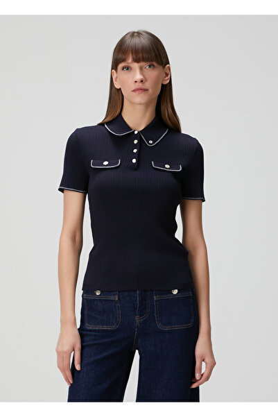 Maje Lacivert Polo Triko