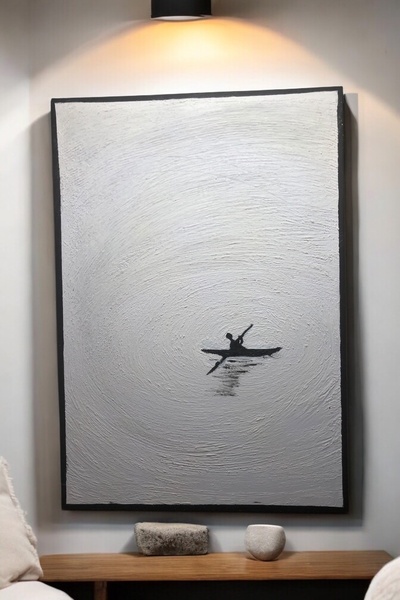 RocArt Home “The Quiet Voyage-Sessiz Yolculuk “ Dokulu Tablo