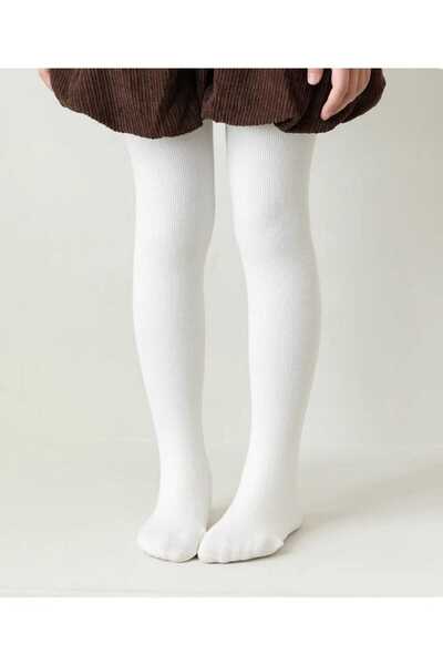 Dark Children's Thick Socks White Micro Thermal Socks 100 Den