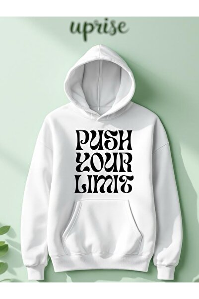 Vordevia Φούτερ Push Your Limit με τύπωμα από βαμβάκι με oversized κλωστές