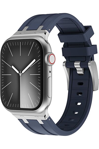 HYX 49mm 46mm 45mm 44mm 42mm(series 3 2 1) for Apple Watch Strap, Men Liquid Silicone Rubber Strap