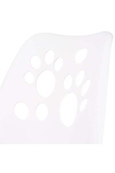 SERSIMO Scaun de birou ergonomic, cu șezut din spumă, reglabil pe înălțime maxim 120 kg, 90x49x48 cm, alb și roz