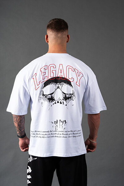 LEGACY'S ROAD Skull & Red Oversize T-shirt