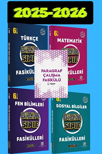 Startfen 6. Sınıf Türkçe Matematik Fen Sosyal Bizim Sınıf Etkinlikli Soru Ban...