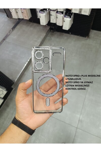 Kılıforyum Xiaomi Redmi Note 13 Proplus 5g Kılıf Lens Korumalı Taşlı Kenar Re...