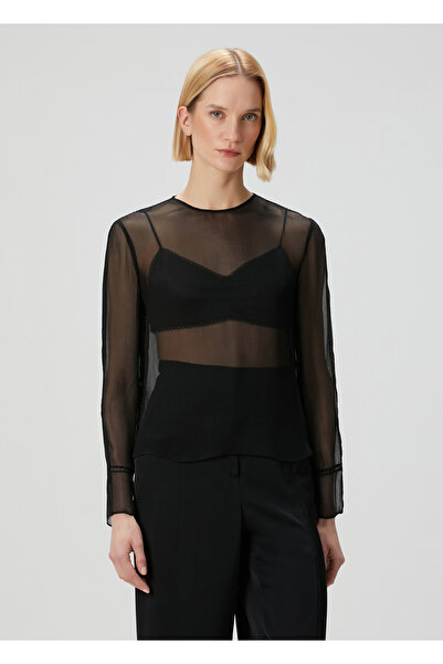 Vince Siyah Şifon Bluz