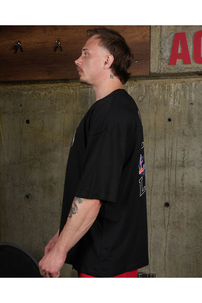 LEGACY'S ROAD Purple Fire Oversize T-Shirt