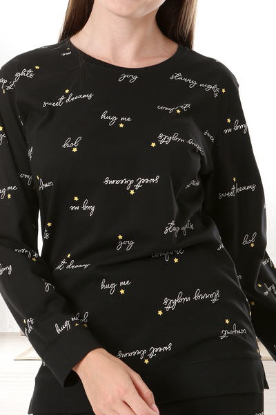 Bella Linda Set de pijamale pentru femei cu mânecă lungă din bumbac