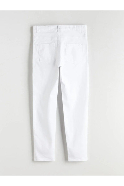 LC Waikiki LCW Kids Beyaz Slim Fit Erkek Çocuk Okul Pantolonu