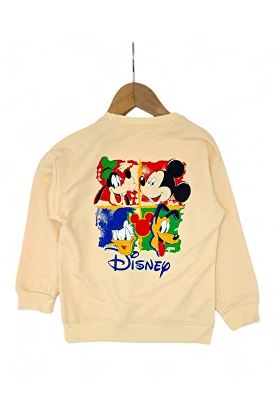 Ege Bebek Boys' Seasonal, Mickey Printed, Back Printed, 4-11 Years Old Boys' Tracksuit Set