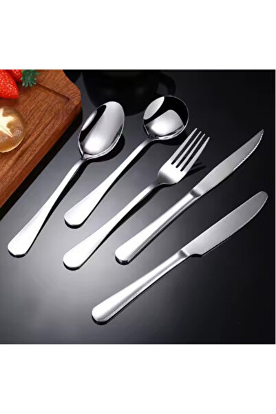 OEM Cutlery set, 4 pieces, stainless steel, Silver