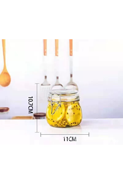 OEM Glass jar 500 ml, airtight lid, silicone seal, Food storage, Spices, Cereals, Sweets