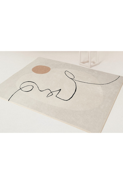 Generic Artist's Touch" Rug - Abstract Line Art for Modern Decor