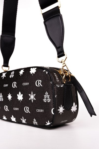Ceery Four Seasons Mini Crossbody Women's Shoulder Bag Black White