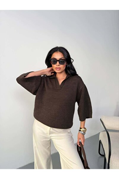 Pulli Collection Polo Yaka 3/4 Kol Triko Kazak