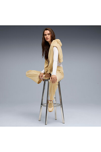 Puma Essential Elevated Velour Kadın Haki Eşofman Altı