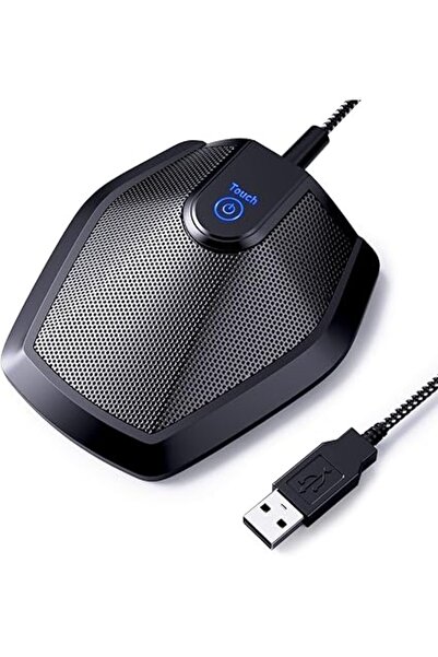 Generic Conference USB Microphone, Omnidirectional Condenser Mic for Video Conference, Recording, Online Cla