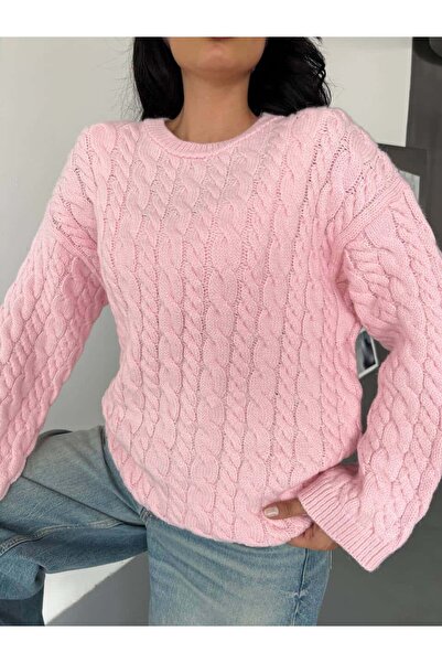 Pulli Collection Kalın Örgü Oversize Triko Kazak