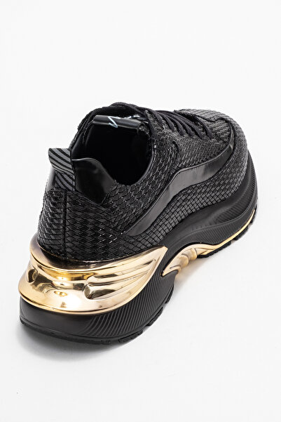 MARCOMEN Erkek Kalın Taban Bağcıklı Sneaker Gerçek Deri MC 22449 SİYAH