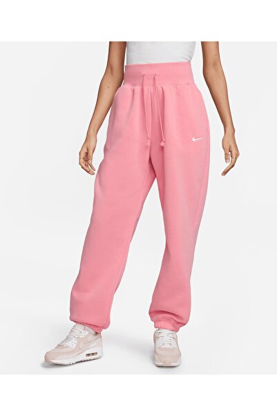 Nike Sportswear Phoenix Fleece High-Rise Oversize Pembe Kadın Eşofman Altı