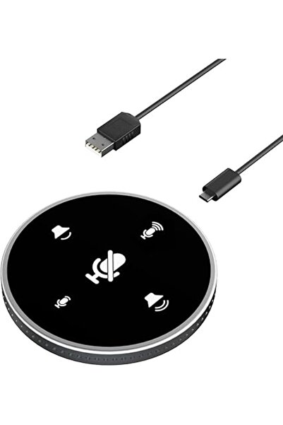 Generic Desktop USB Conference Speakerphone Microphone with Built-in Speaker, 360° Omnidirectional Condense