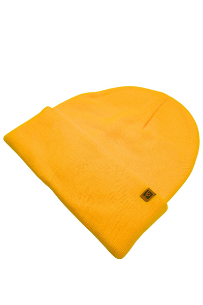Sofist İstanbul Yellow Unisex Basic Beanie Lp Collection Folded Yellow Rib Knit Classic Beanie