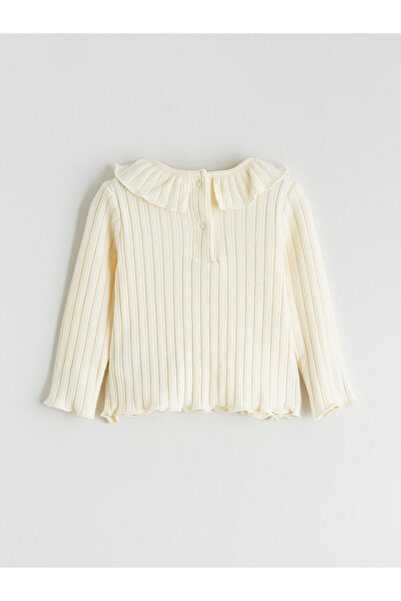 LC Waikiki Beige Ruffle Peter Pan collar Girls Blouse and Leggings