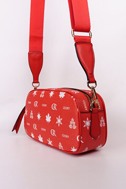 Ceery Four Seasons Mini Crossbody Women's Shoulder Bag with Red Logo
