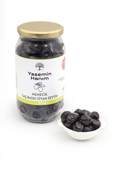 YASEMİN HANIM Memecik Taş Baskı Siyah Hurma Zeytin 650Gr.
