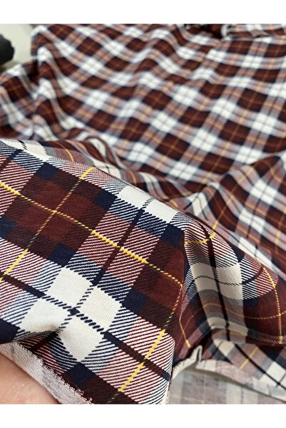 Genel Markalar pamuklu esnek ekose desen süprem penye Kumaş