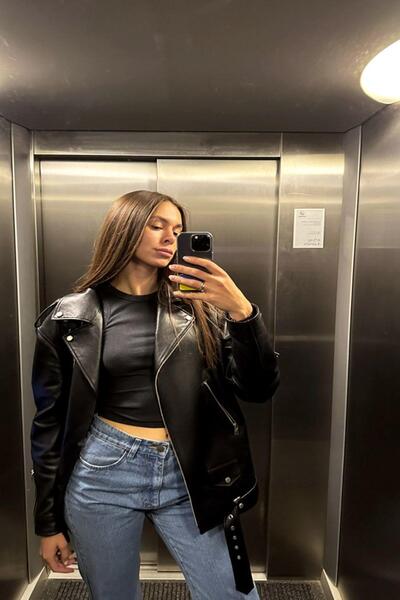 BelizMood BelizMod New Season Oversized Long Leather Jacket
