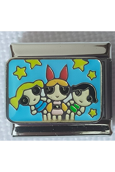 SATIYU BUTİK Cute Cartoon Character Stainless Steel Italian Bracelet Charm Co...