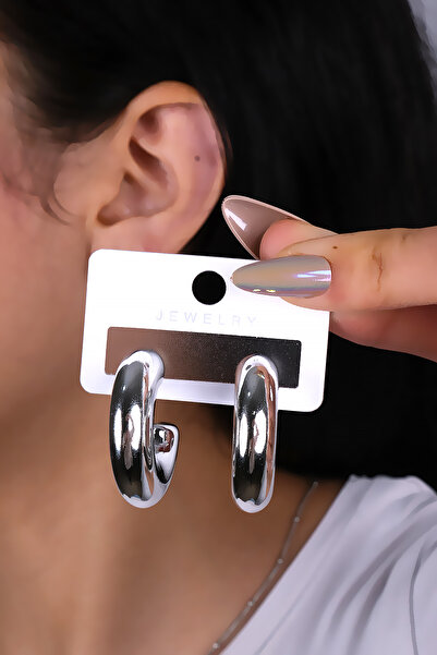 LOWEN AKSESUAR أقراط نسائية فضية اللون خفيفة الوزن