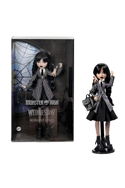 MONSTER HIGH Wednesday Addams Okul Üniformalı Bebek HXJ04