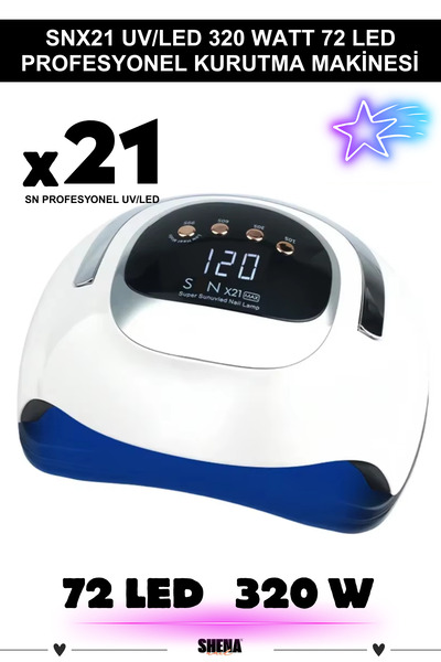 Shena Sn x21 UV/LED Tırnak Kurutucu 72 Led 320W - Protez Tırnak & Kalıcı Oje ...