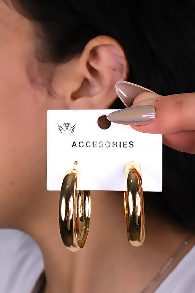 LOWEN AKSESUAR حلق نسائي ذهبي اللون