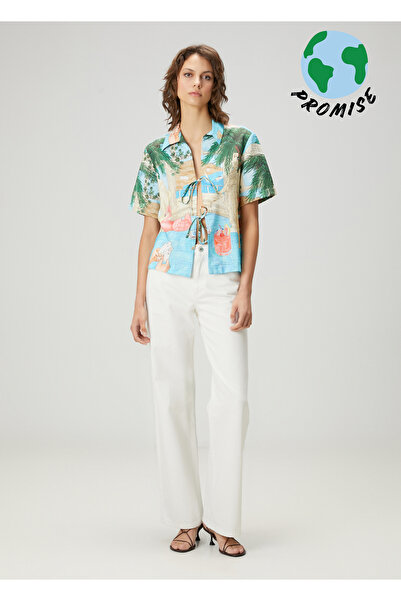 Academia Beyaz Flare Jean Pantolon