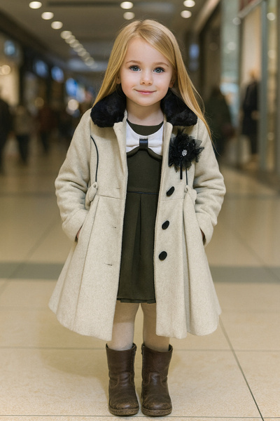 SILA KIZ ÇOCUK KABAN ELBİSE TAKIM