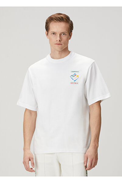 CASABLANCA Bumbac organic alb tricou