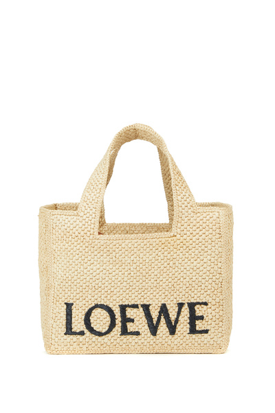 Loewe Font Tote Naturel Kadın Rafya Çanta