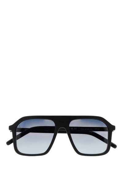 Kaleos Kalu Matte Black Acetate Unisex Sunglasses
