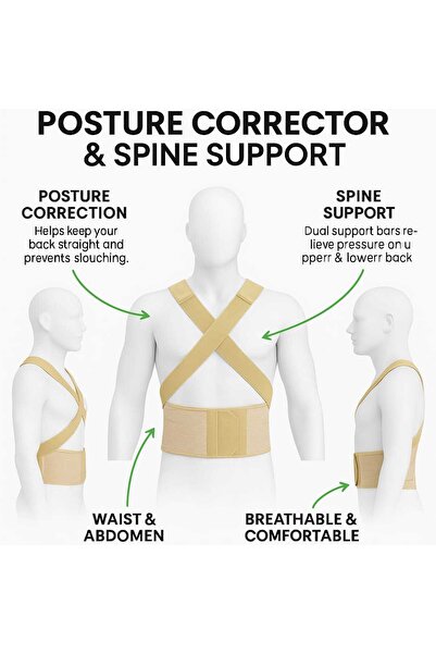 VEYA Medical Back and Shoulder Correction Belt, Lightweight and Comfortable Spine Support Belt with Adjustable Straps