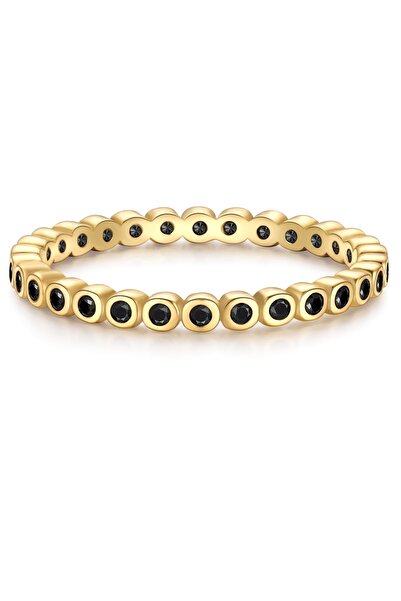 Glanzstücke München Silberring Ring Sterling Silber gelbgold Zirkonia schwarz