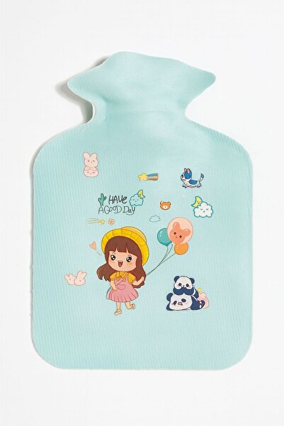 Private Home Design Sevimli Çocuk Desenli Sıcak Su Torbası – Yumuşak Silikon, Sızdırmaz, Isı Koruyucu Mini Termo Torba