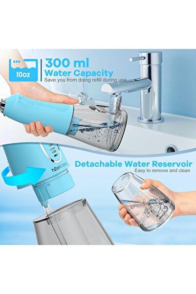 h2ofloss H2OFLOS Portable Cordless Water Flosser with 5 Modes, IPX7 Waterproof