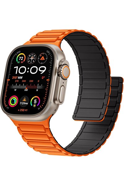 HYX Silicone Magnetic Band Compatible with Apple Watch 49mm 45mm 46mm 44mm 42mm