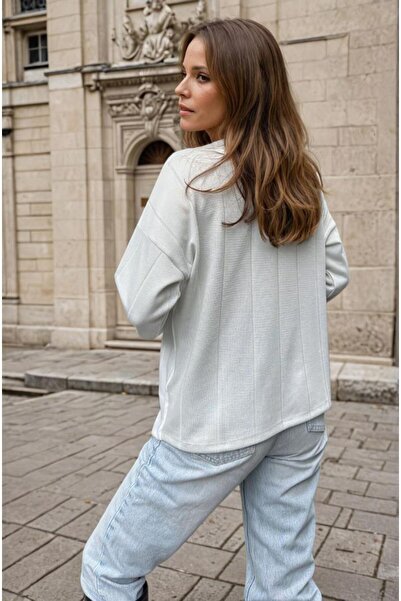 Pasaklı Giyim Tricotaje din acril subțire afumat pentru femei Bluză/pulover cu croială asimetrică 3513165