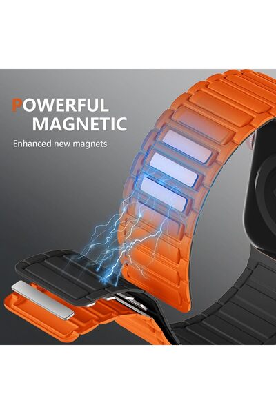 HYX Silicone Magnetic Band Compatible with Apple Watch 49mm 45mm 46mm 44mm 42mm