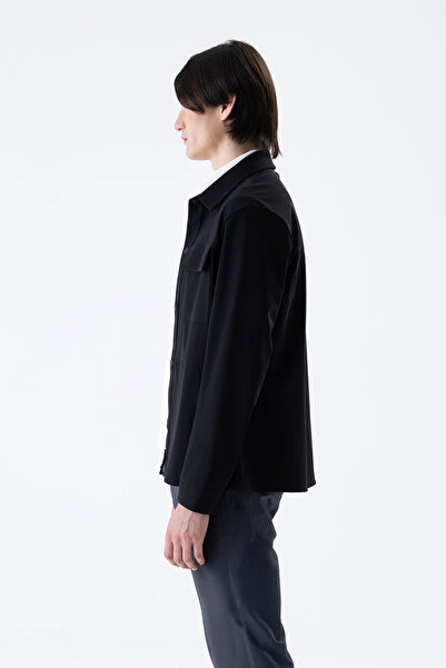 Isaora Regular Fit Classic Collar Buttoned Water Repellent Jacket Men's Jacket Isr7028 Navy